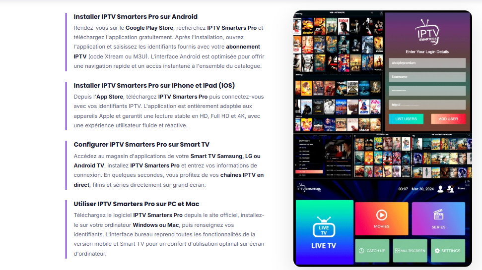 Installer Smarters Pro Live