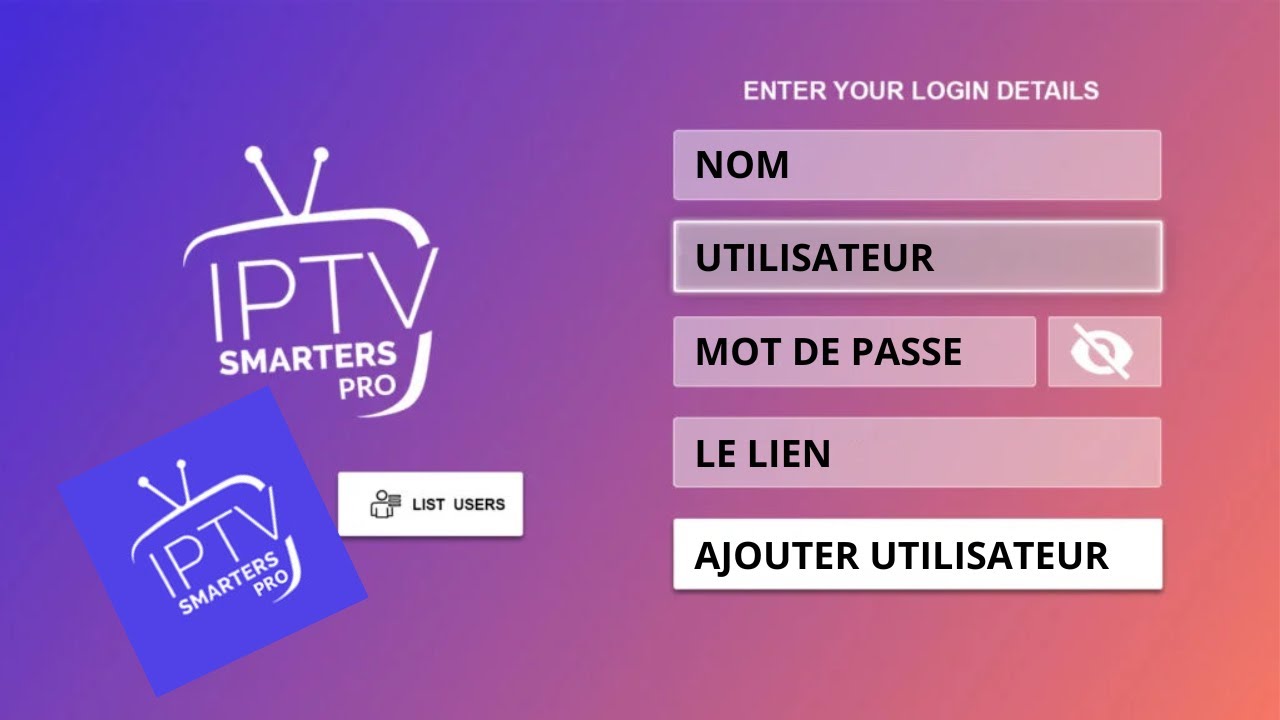 Détails de connexion Smarters Pro Live