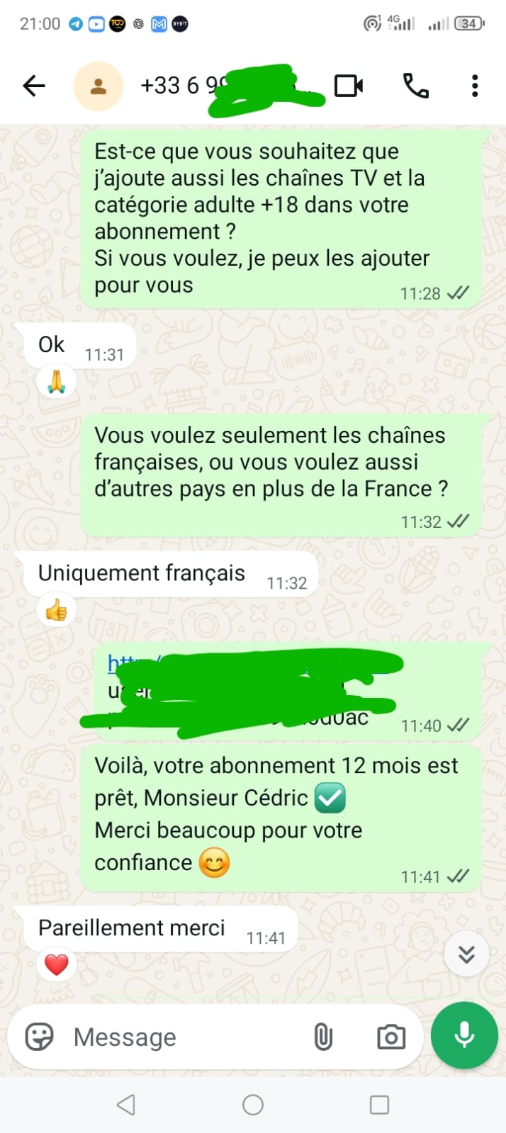 Preuve client Cédric